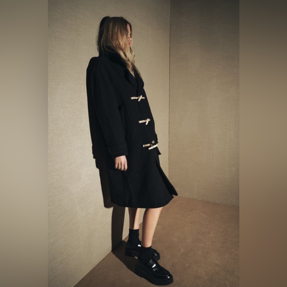 75% THICK WOOL TOGGLE COAT ZW LIMITED EDITION - Picture 4 of 4